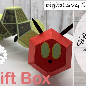 SVG gift box Caterpillar including video instructions Plotter file Digital SVG file