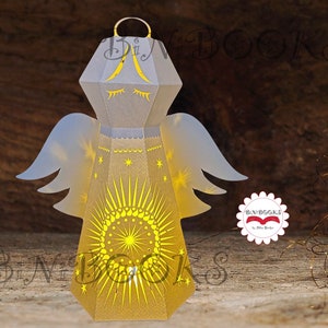 SVG lantern angel incl. video instructions plotter file for cutting machines Christmas digital SVG file