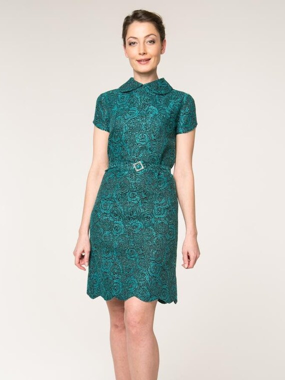 green shimmer dress