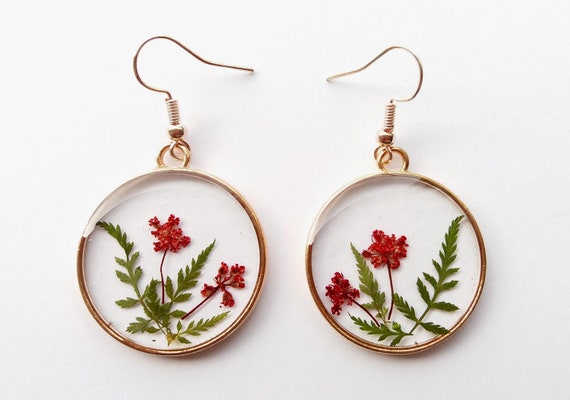 Image result for flower resin earrings