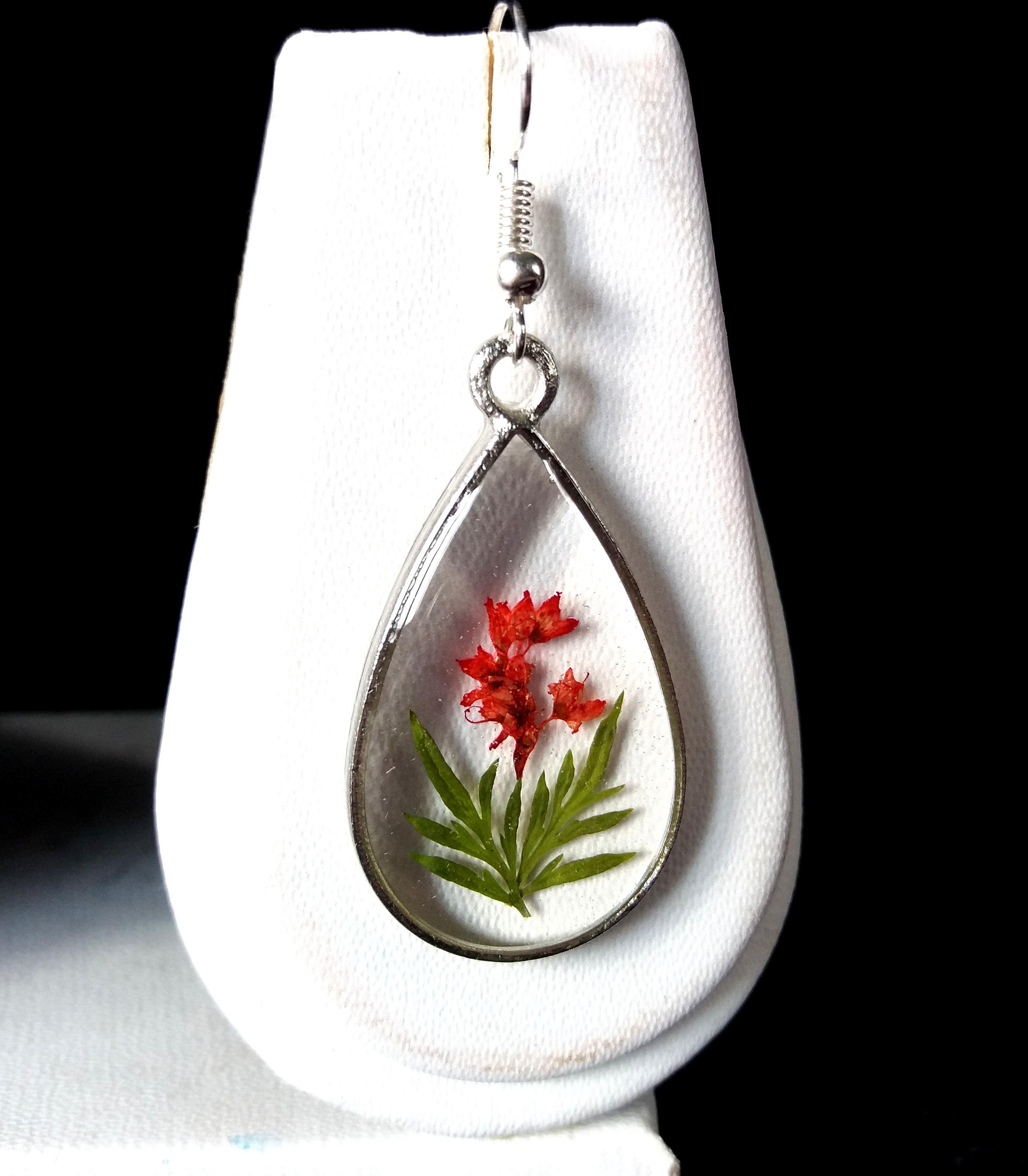 Pressed flower Jewelry set Jewelry gift Real Flower set Etsy
