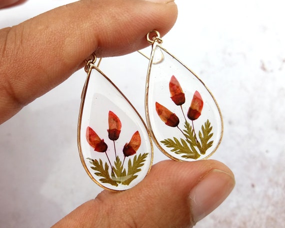 Resin 2024 flower earring