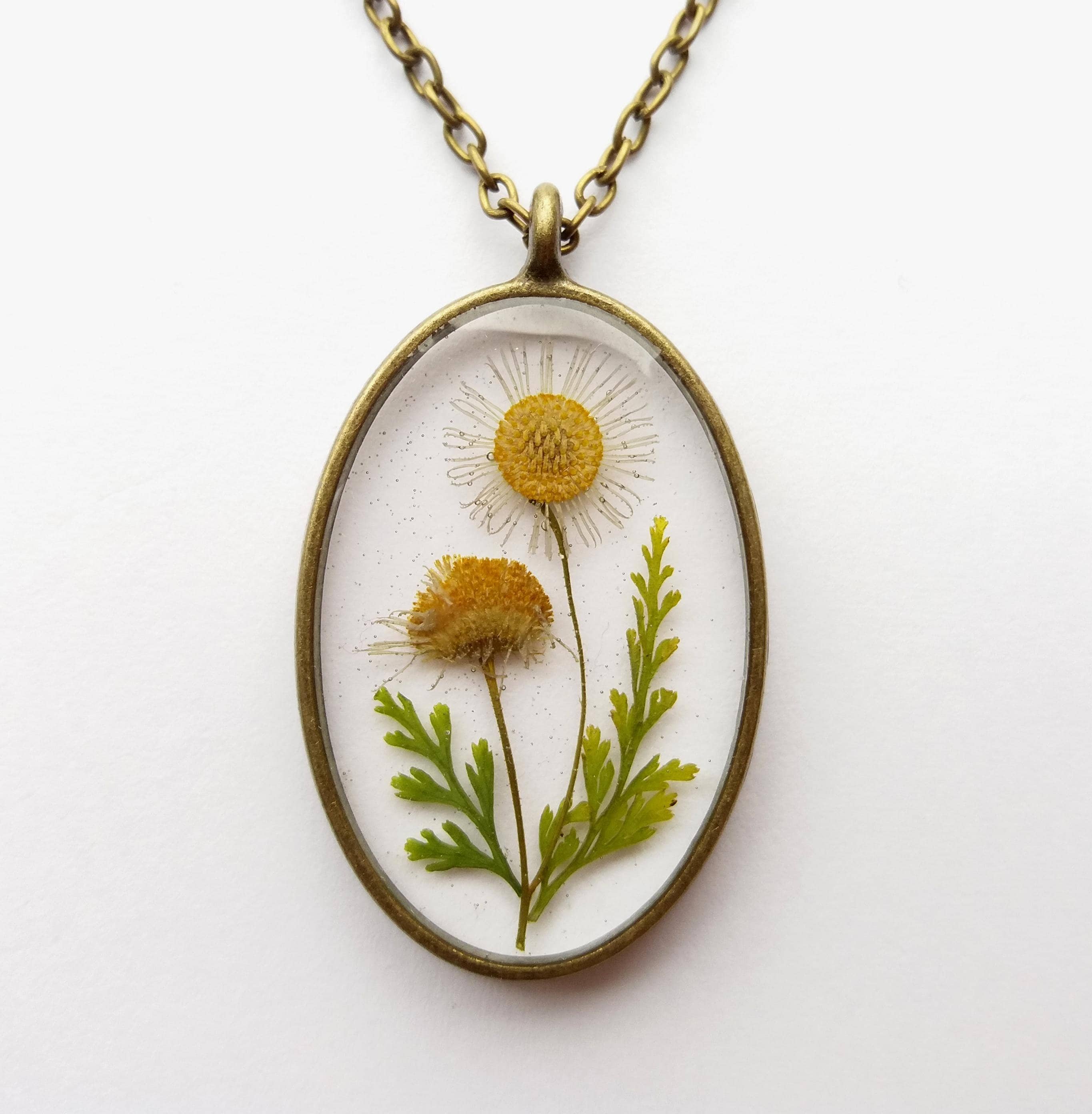 Nature Jewelry Fern Pendant Botanical Jewelry Pressed Flower Jewelry Custom Pressed Flower Necklace
