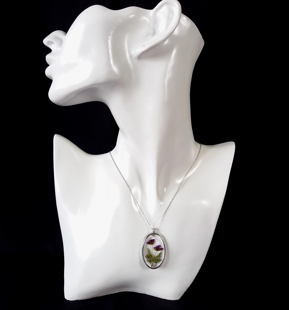 Pressed Flower Necklace Real Flower Jewellery Botanical Etsy