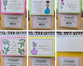 Calendario de escritorio 2025 de Faith & Floral Beauty