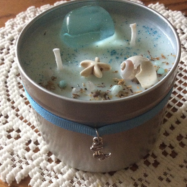 Mermaid Song, Sea, Ocean Candle, Water Element, Intention, Manifestation, Meditation