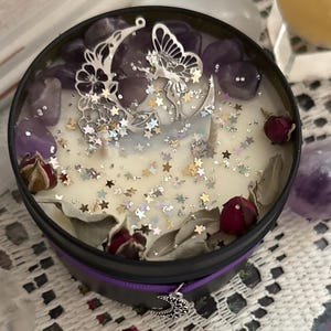 Celestial Fairy/Fairy Candle/Intention Candle/Moon Magic/Divine Feminine/Fairy Spell Candle/Witchy Candle/Witchy Things/Alter/Fairy Realm