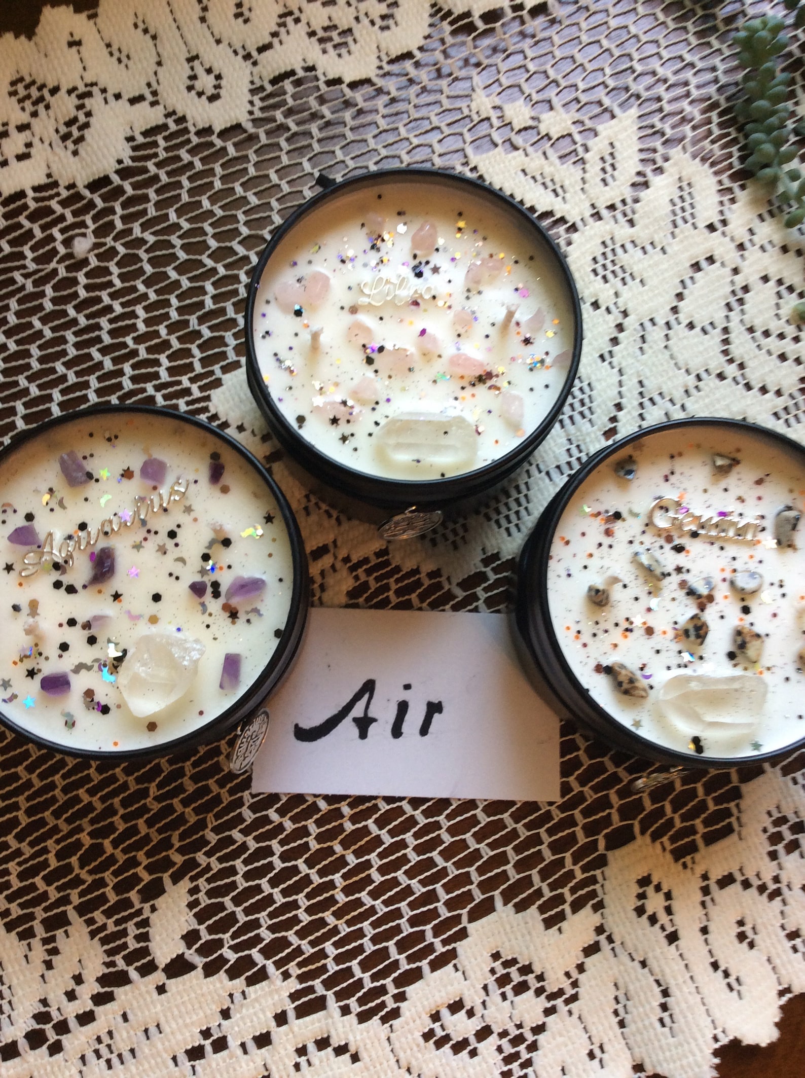 Zodiac Candles/astrology Candles/birthday Candles/crystal Etsy