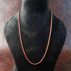 High Quality Copper Chain (1 Piece) 20 to 30 Inches Solid Copper Handmade Chain for Gift Eco Friendly Chain Necklace for Pendant Jewelry