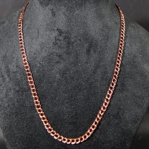Copper Chain High Quality (1 Piece) 20 Inches Solid Copper Handmade Chain for Gift Friendly Chain Necklace for Pendant Jewelry