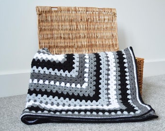 Knitted wool blanket | Etsy Jumbo Chevron Loop Square Throw Pillow