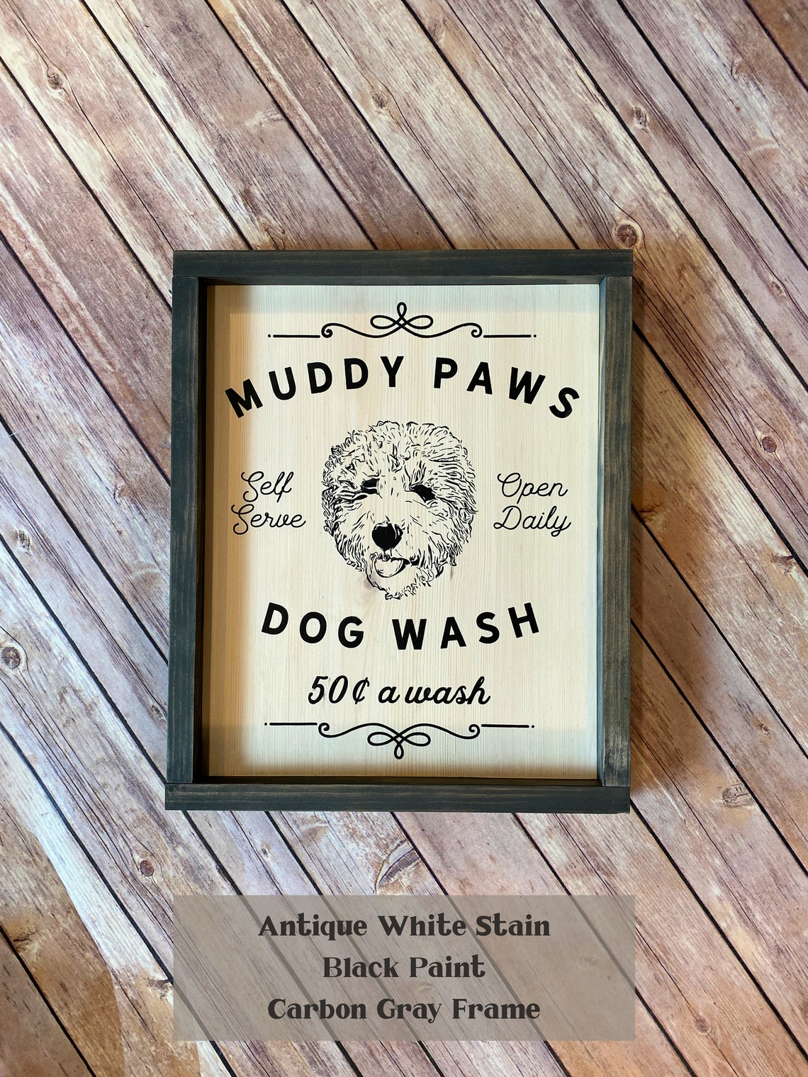 Muddy Paws Dog Wash Sign Cockapoo Wall Art Dog lover gift Etsy
