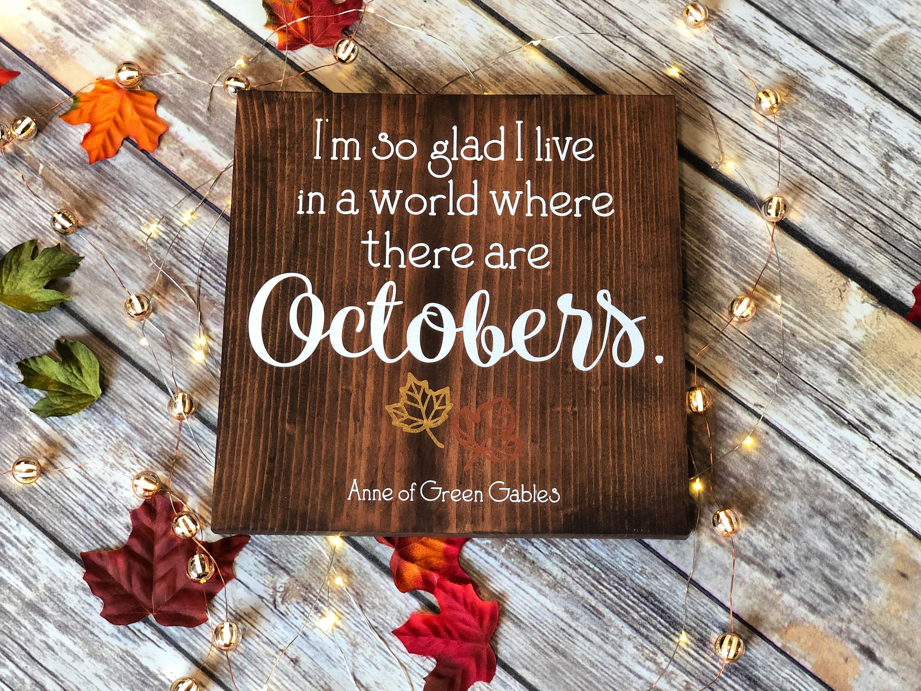 I'm so glad I live in a world where there are Octobers | Etsy