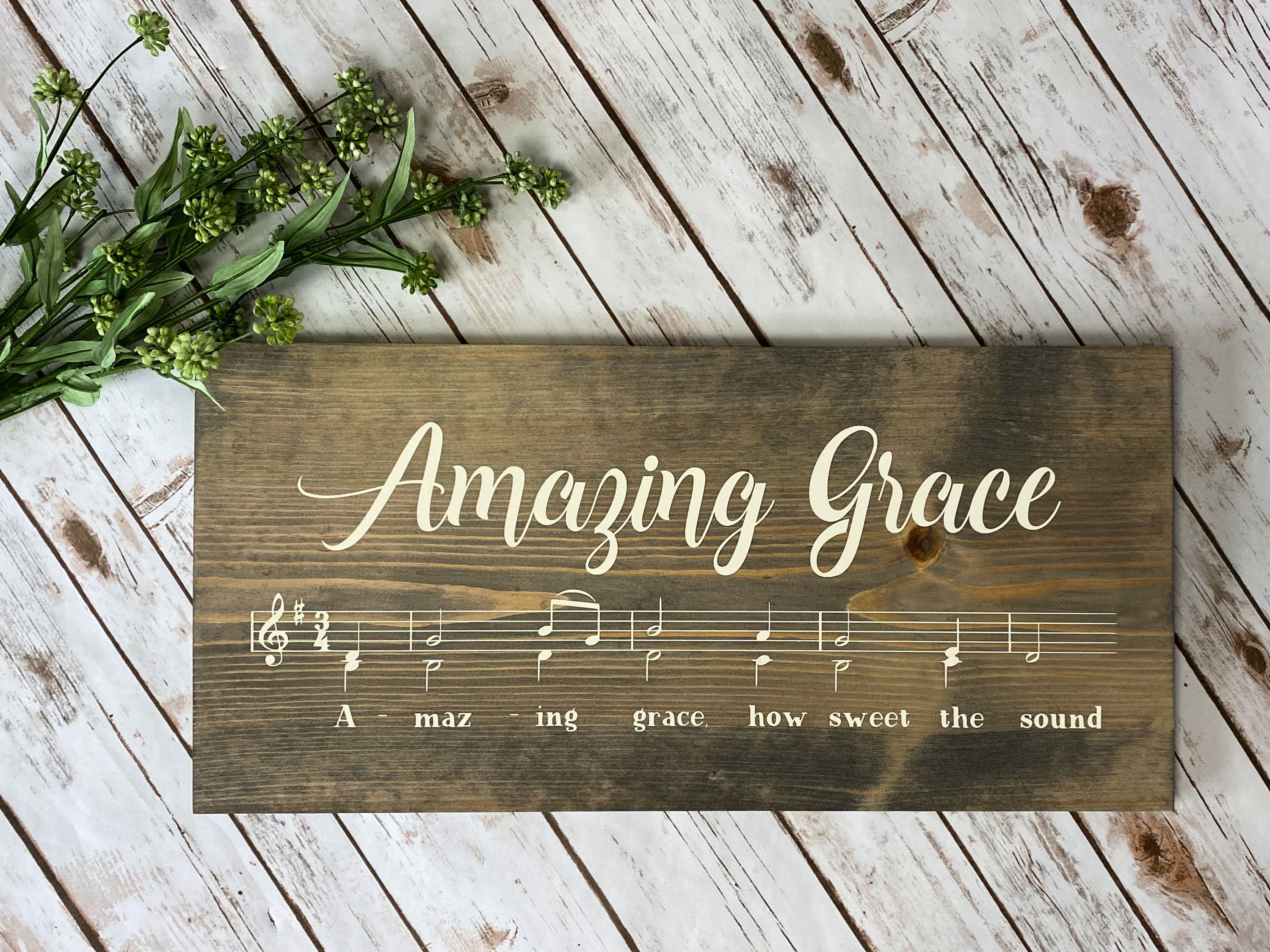 Amazing Grace Sign Custom Wood Sign Sheet music Wall Art Etsy Nederland