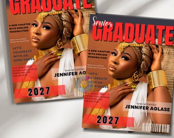Graduation Magazine Cover | Graduation Magazine Template | Graduation Magazine | Graduation Magazine Cover Template | Graduation Newspaper