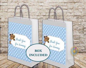 Teddy Bear Baby Shower Favor Bags - Treat Bags - Baby Shower Favors - Personalized