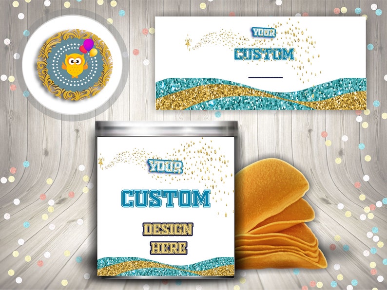 Custom Pringles Can 1.3oz Snack Can Pringle Can Wrapper Pringle Wrappers 2.5oz Snack Can Labels /& Wrap Pringle Can Wrapper