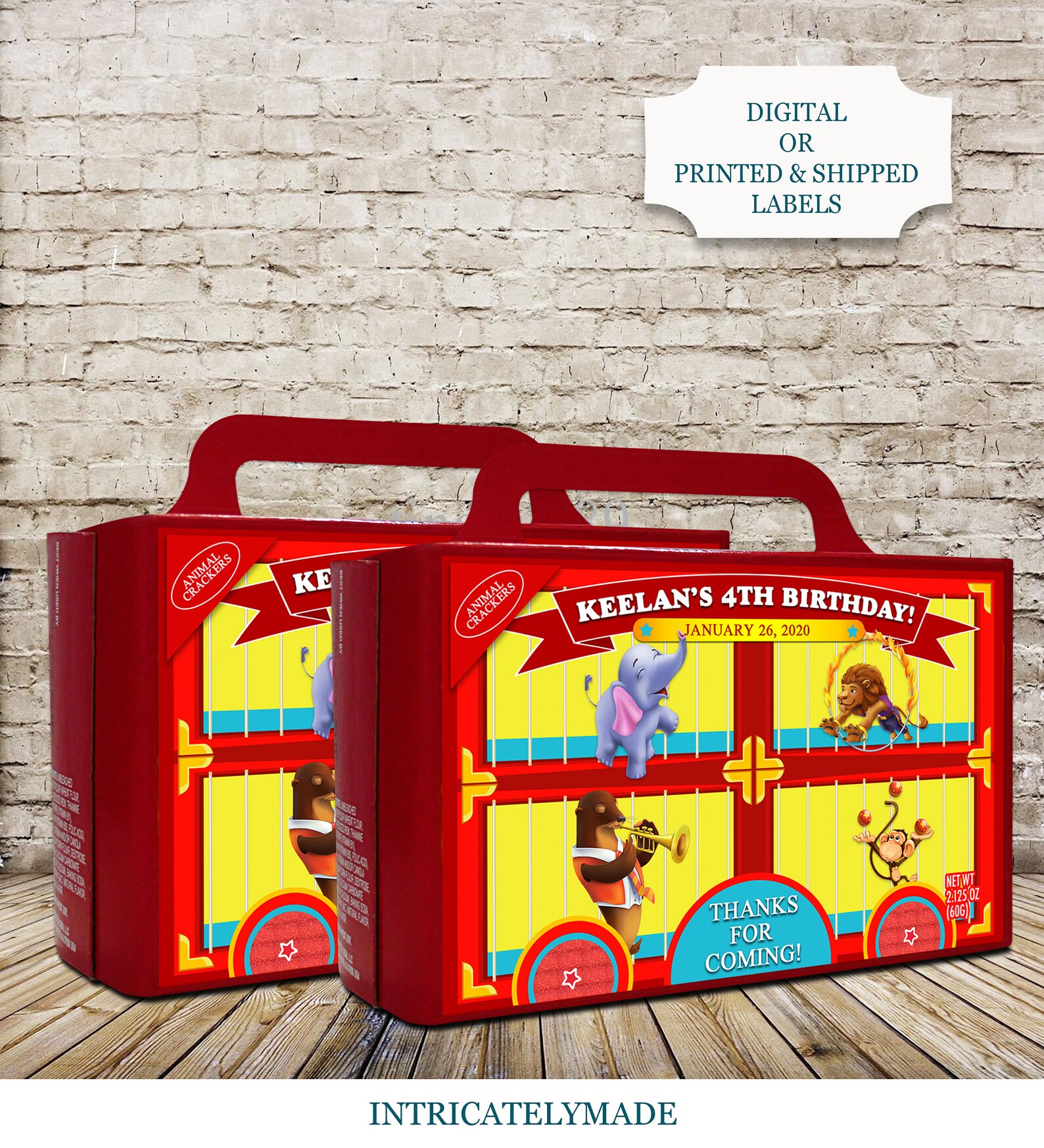 Animal Crackers Circus Party Animal Cracker Box Carnival Party Animal