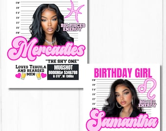 Birthday Girl Shirt Design | Editable Birthday Canva Template Bundle | 2 Customizable Party Designs | Instant Download | DIY
