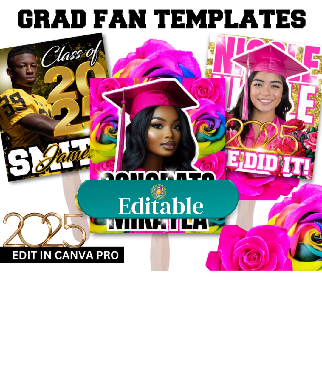 Graduation Fans | Graduation Fans Template | Graduation Fans Digital ...