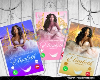 Memorial Keychain | Memorial Keychain Personalized |  Phone Call from Heaven | The Call I Wish I Could Take