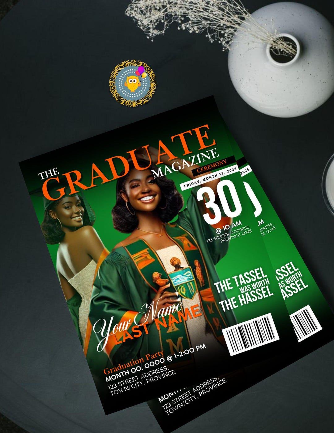 Graduation Lettering Magazine Graduation Magazine Template | Graduation Magazine Cover | Graduation ...