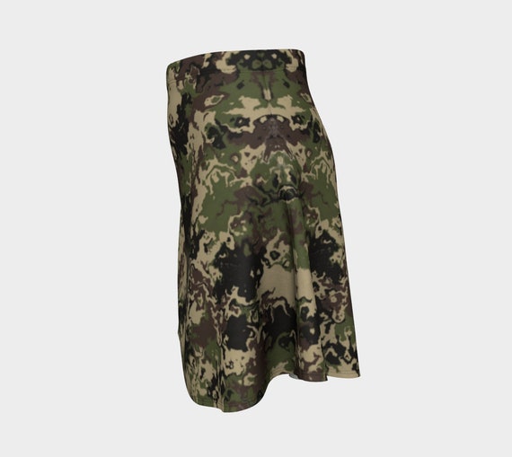 Camouflage flare skirt online