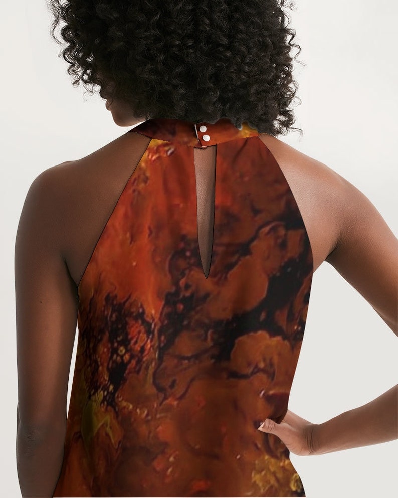 Women/'s Halter Dress Volanco