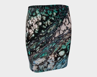 Ice Dragon Fitted Skirt