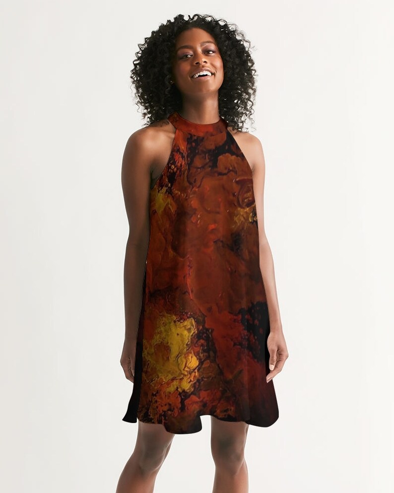 Women/'s Halter Dress Volanco