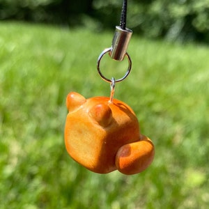 Cat Bread Loaf Phone Charm | Cute Polymer Clay | Miniature Food Art | Handmade Gift Idea | Kawaii Phone Accessory | Kitty Cat