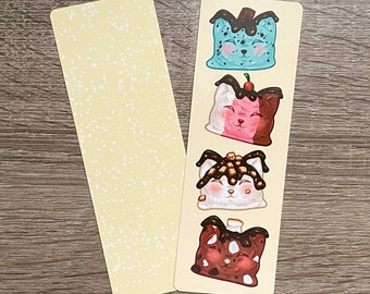 Ice Cream Cats Bookmark | Glossy | Frozen Treat Art | Cute Handmade Bookmark | Kawaii Cat Art