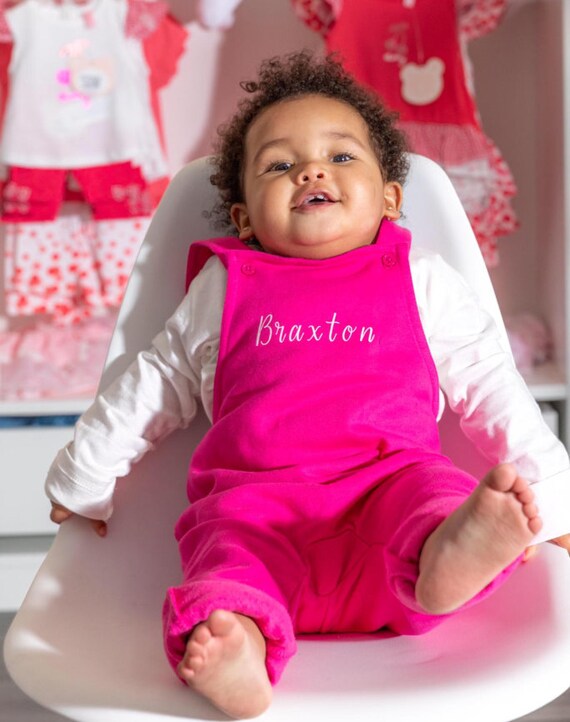 personalised baby dungarees