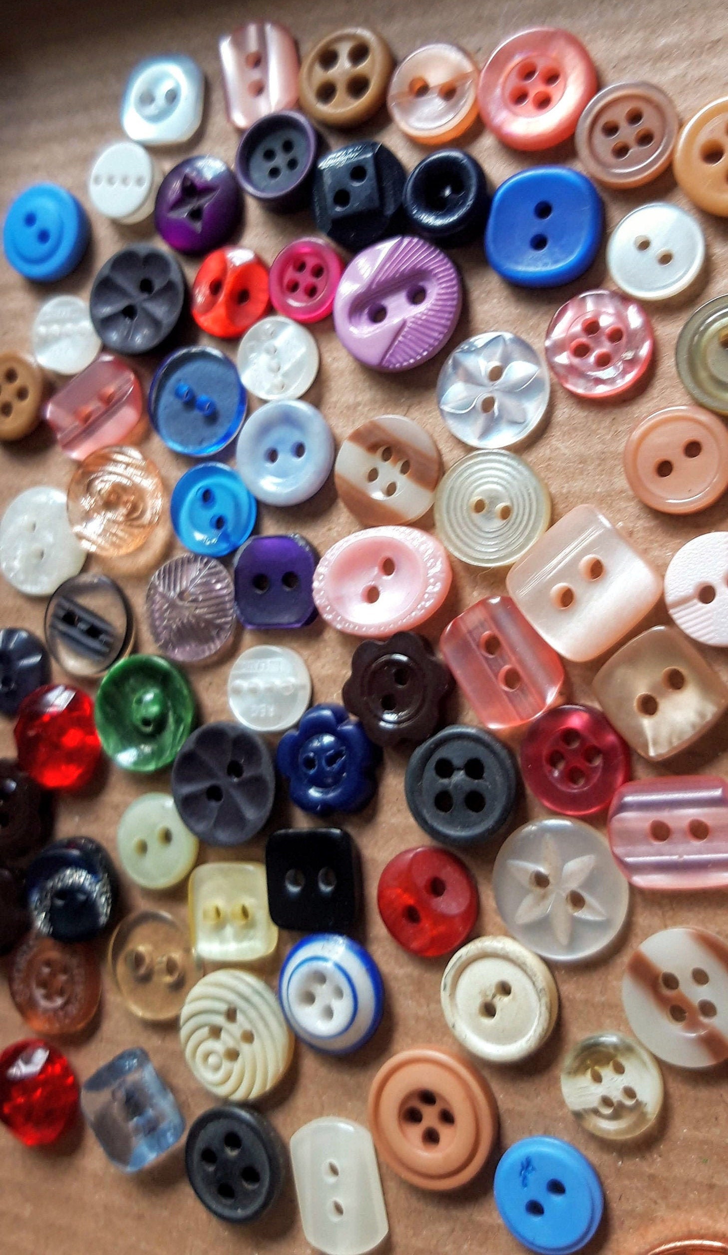 Unique Vintage buttons mixSMALL Colourful different shapes Etsy