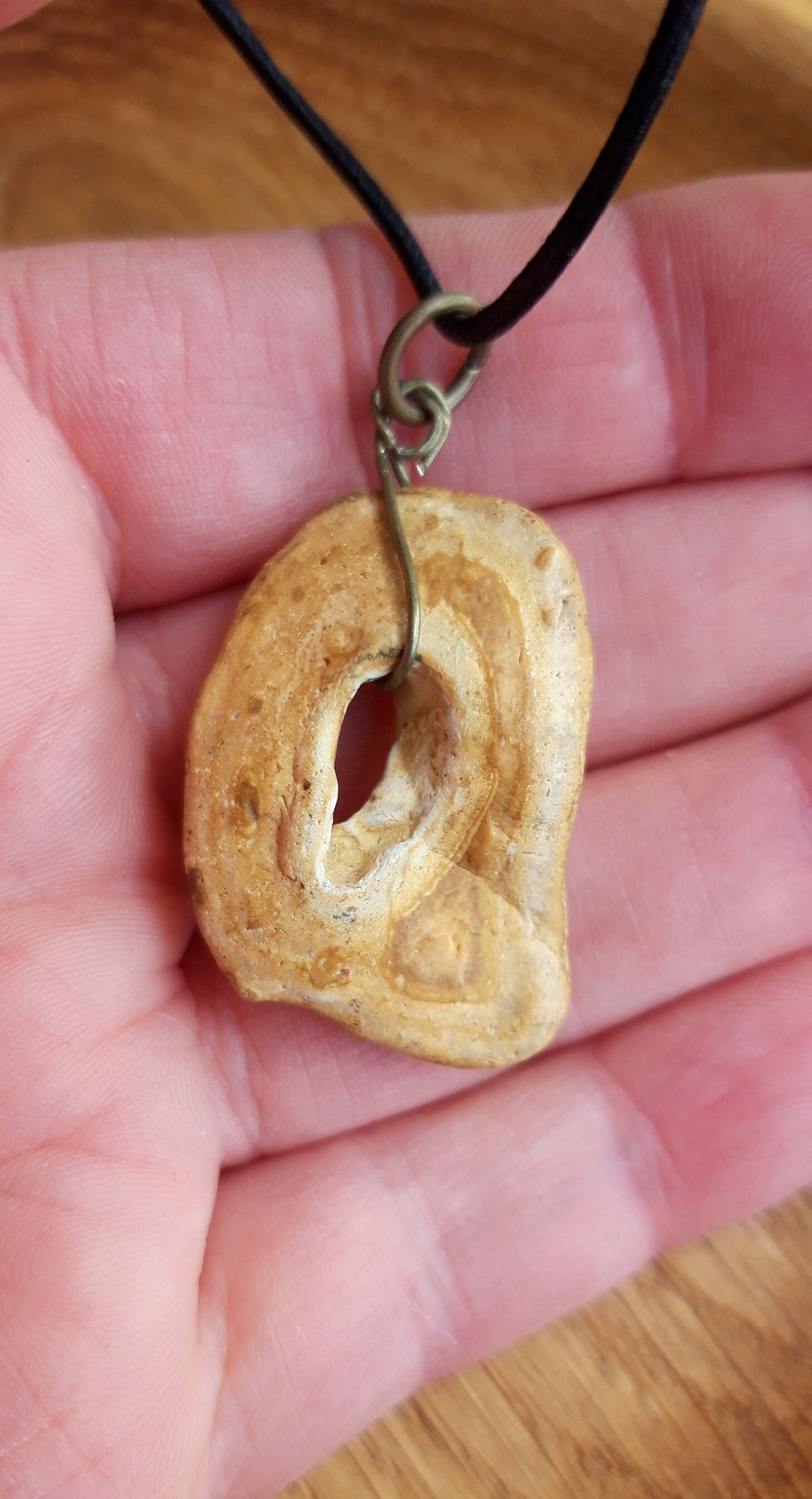 スピード対応 全国送料無料 ヴィンテージネックレス 水牛 絵付け