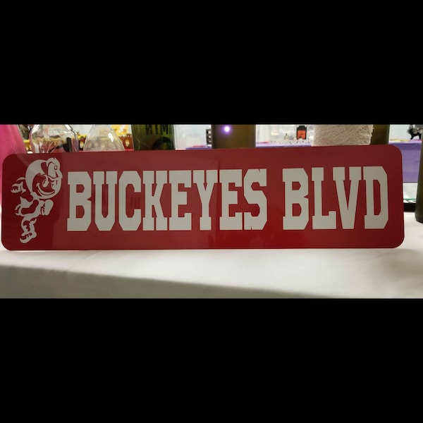 Ohio State Buckeyes aluminum sign / man cave sign / Street style sign / OSU sign / Home bar