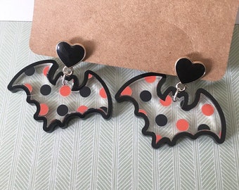 Bat Earrings | Halloween Jewelry | Spooky Jewelry | Bat Jewelry