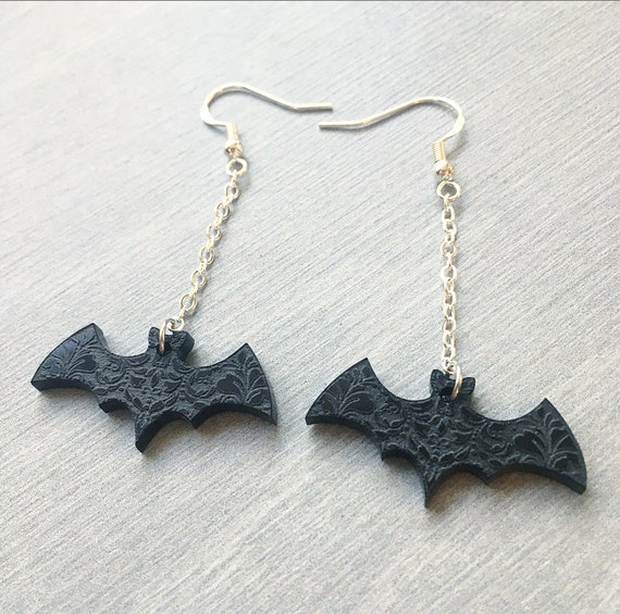 Sterling Silver Mandala Bat Earrings Etsy Ireland