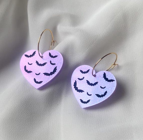 2 Paia Di Orecchini Gotici A Cuore Spine - Stile Punk Rock Vintage, Colori Argento E Nero, Per Donne