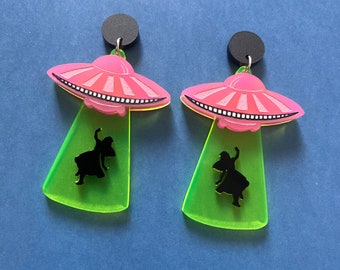 Weird Alice Fluorescent Alien Earrings *Pre-Order*