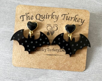 Bat Earrings / Sterling Silver / Goth Gift / Bat Lover / Cute Bat Jewelry / Goth Jewelry / Hypoallergenic / Goth Earrings / Bat Jewelry /