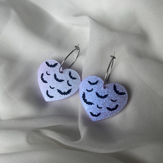 2 Paia Di Orecchini Gotici A Cuore Spine - Stile Punk Rock Vintage, Colori Argento E Nero, Per Donne