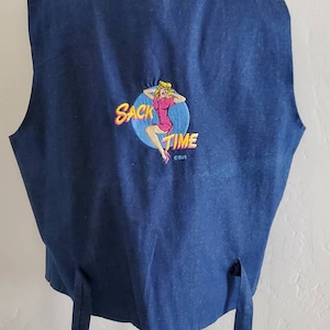 Vintage Rare 90s Sack Time Girl PIN UP American Airpower Heritage Group Vest Sz XL
