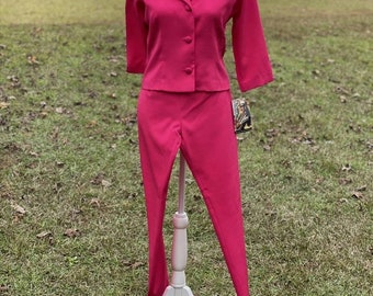 Vintage Selena Quintanilla Boutique Hot Pink Pant Suit Set New With Tags Size Medium