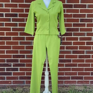 Vintage Selena Quintanilla Boutique 2 Piece Lime Green Pant Set New With Tags!