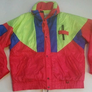 Vintage 90's Bright Neon Gore-Tex Profile Adult Sz Large Skiing Jacket New NWOT