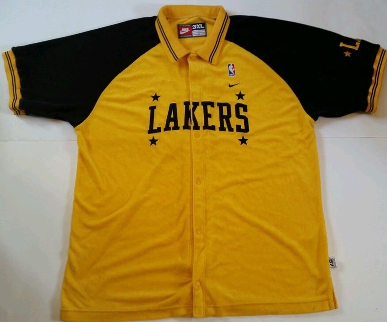 lakers button up jersey