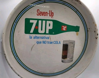 Vintage 7UP Bottle 10 Oz Collectable Retro Green Glass Soda Bottle
