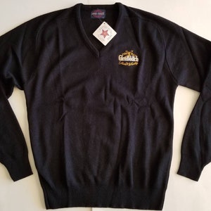 Glenfiddich Scotch Whisky Sweater Vintage 80s V Neck Deadstock Made In USA Sz L