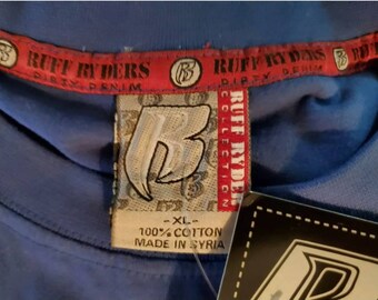 DMX Vintage Ruff Ryders Dirty Denim Blue T Shirt XL New Official